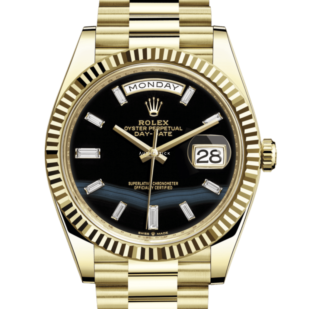 Rolex onyx top dial day date