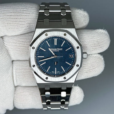 Audemars Piguet Jumbo Extra Thin Stainless Blue Dial 50Th Anniversary 16202St.oo.1240St.01 Watches