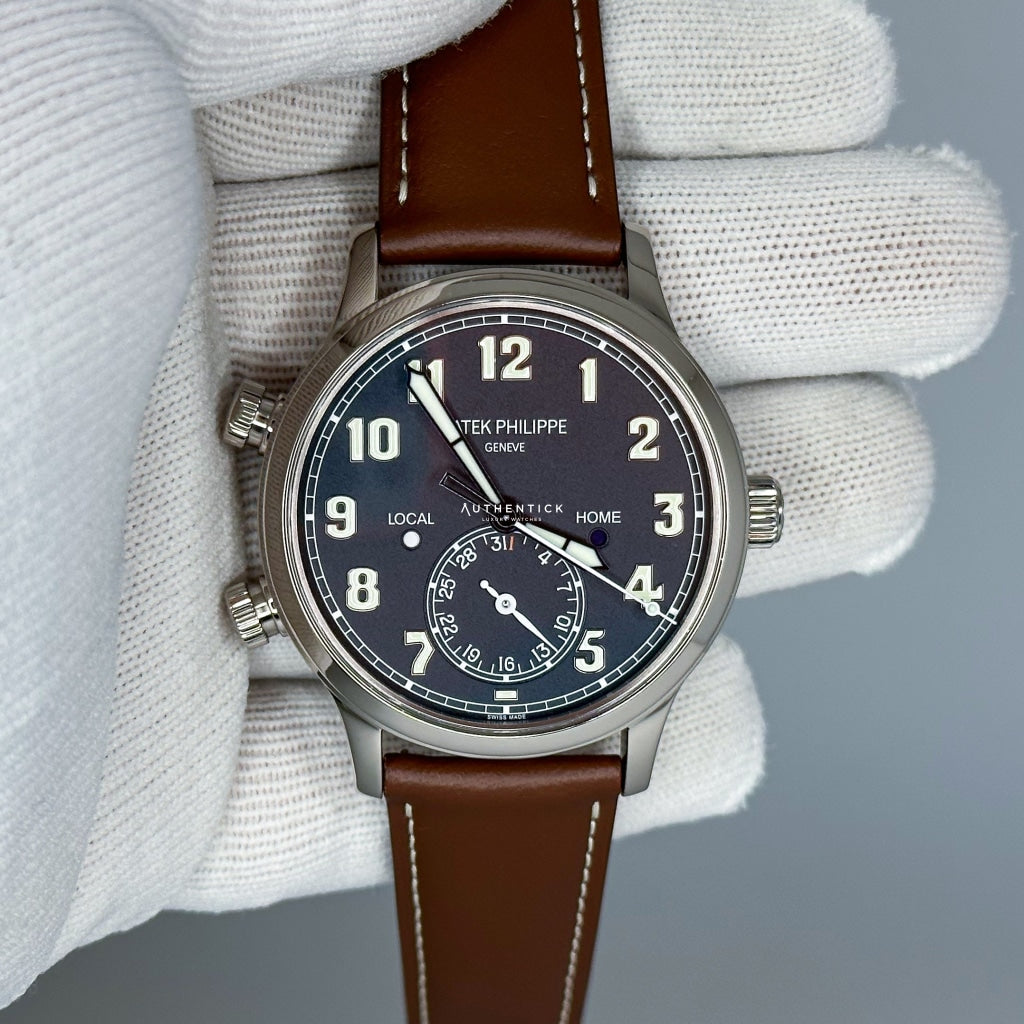 Patek Philippe Calatrava Pilot Travel Time Blue Dial 5524G 001