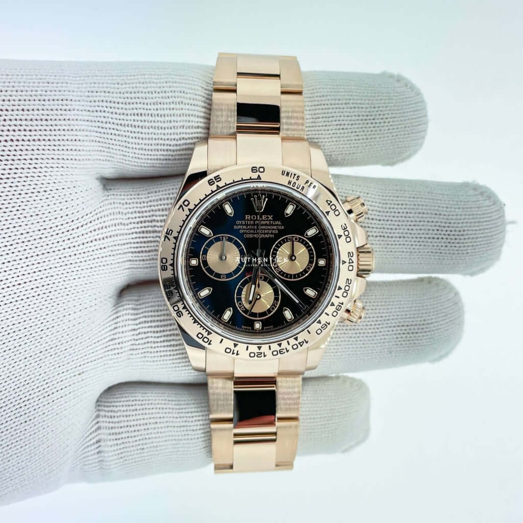 Rolex Cosmograph Daytona 40mm Everose Black Dial 116505