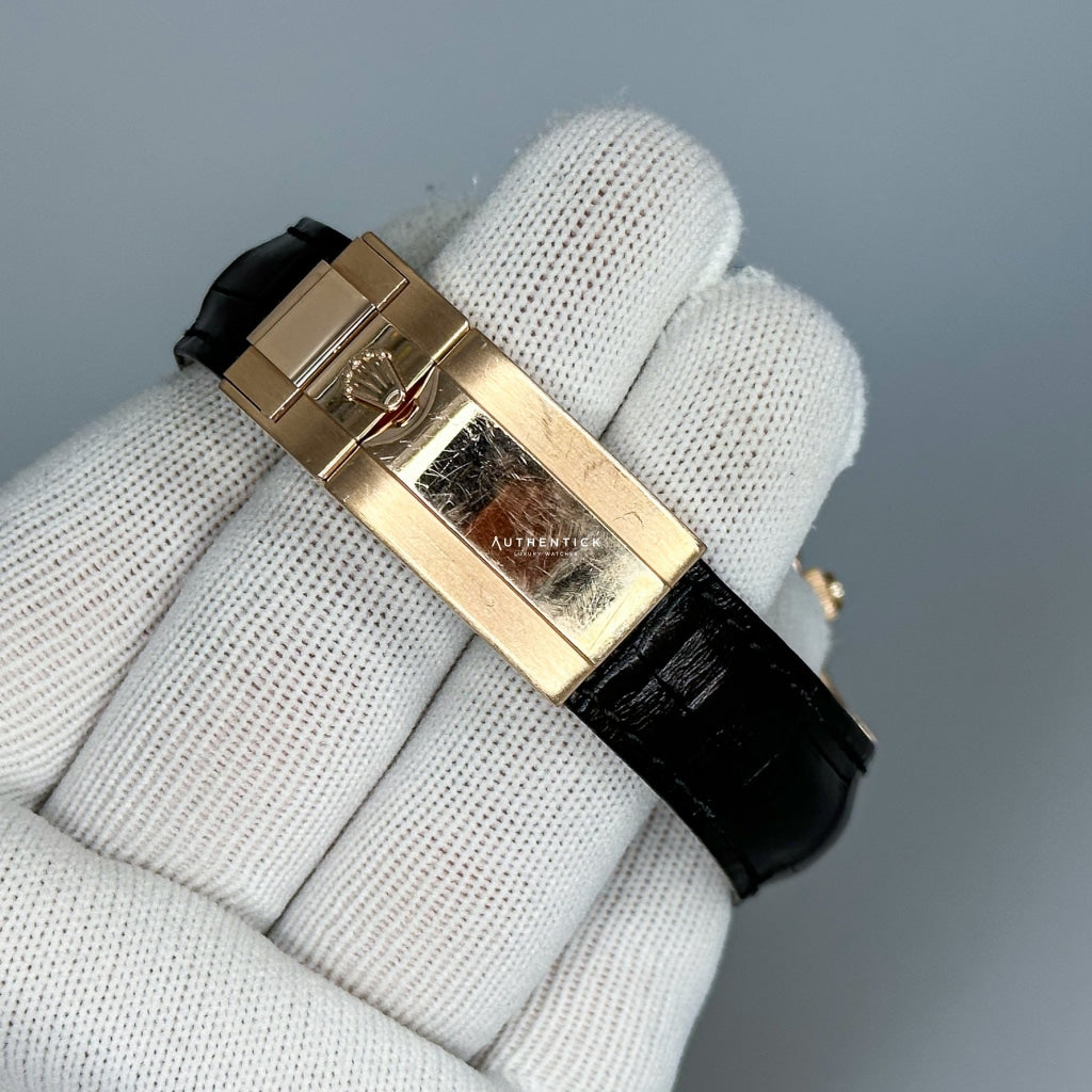 Rolex Cosmograph Daytona Everose Leather Ivory Dial 116515Ln