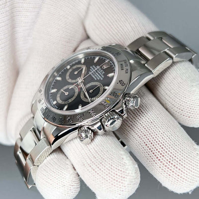 Rolex Cosmograph Daytona Stainless Steel Black Dial 116520