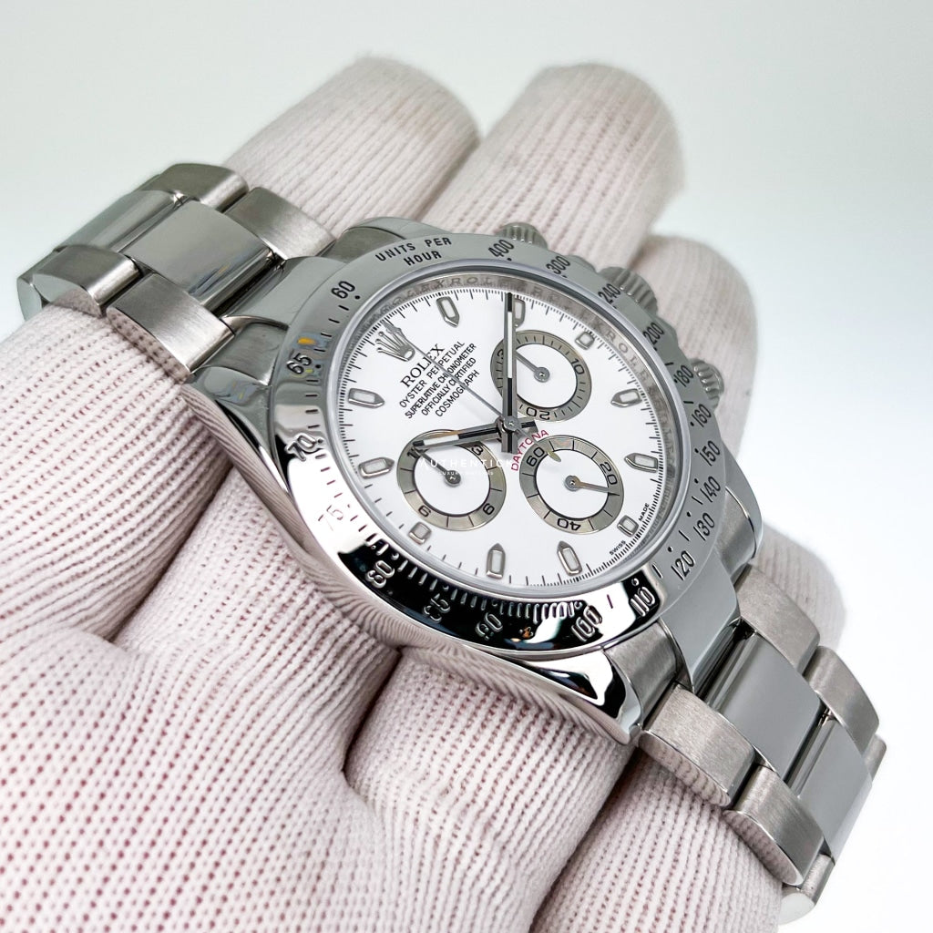 Rolex Cosmograph Daytona Stainless Steel White Dial 116520