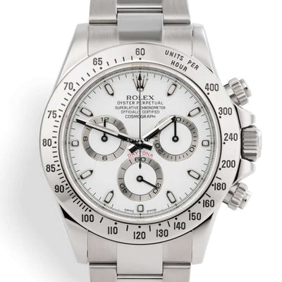 Rolex Cosmograph Daytona Stainless Steel White Dial 116520