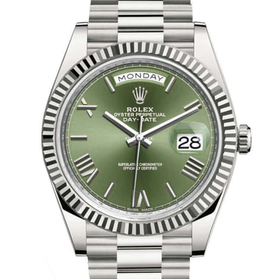 Rolex Day-Date 40 White Gold Green Dial 228239