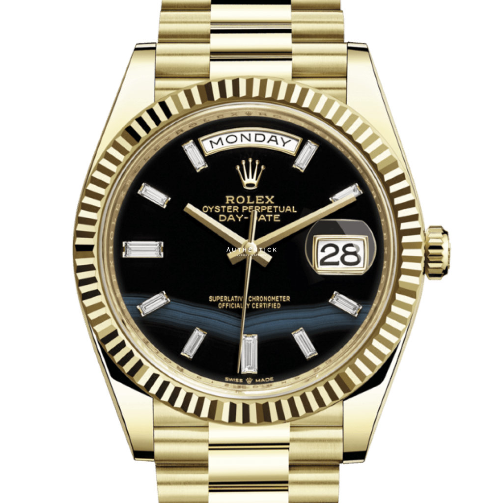 Rolex Day-Date 40 Yellow Gold Onyx Dial 228238