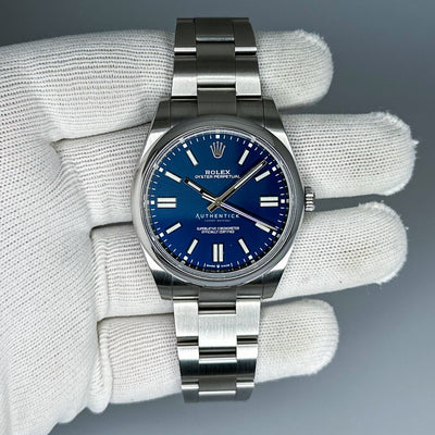 Rolex Oyster Perpetual 41 Stainless Steel Blue Dial 124300 Watches